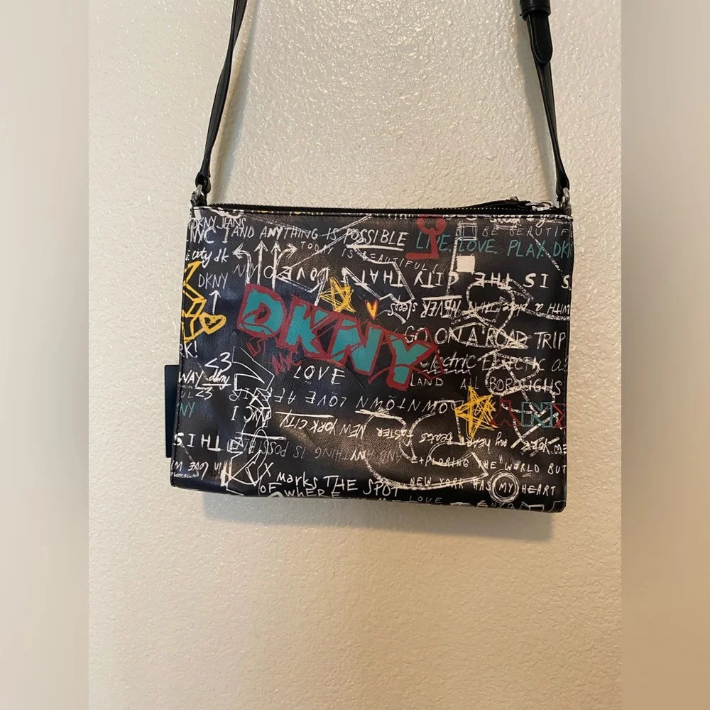 DKNY Graffiti Print Crossbody Bag